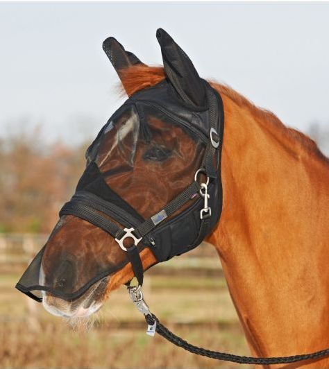 FLY PROTECTOR Mask Horse with Ear and Nose Protection