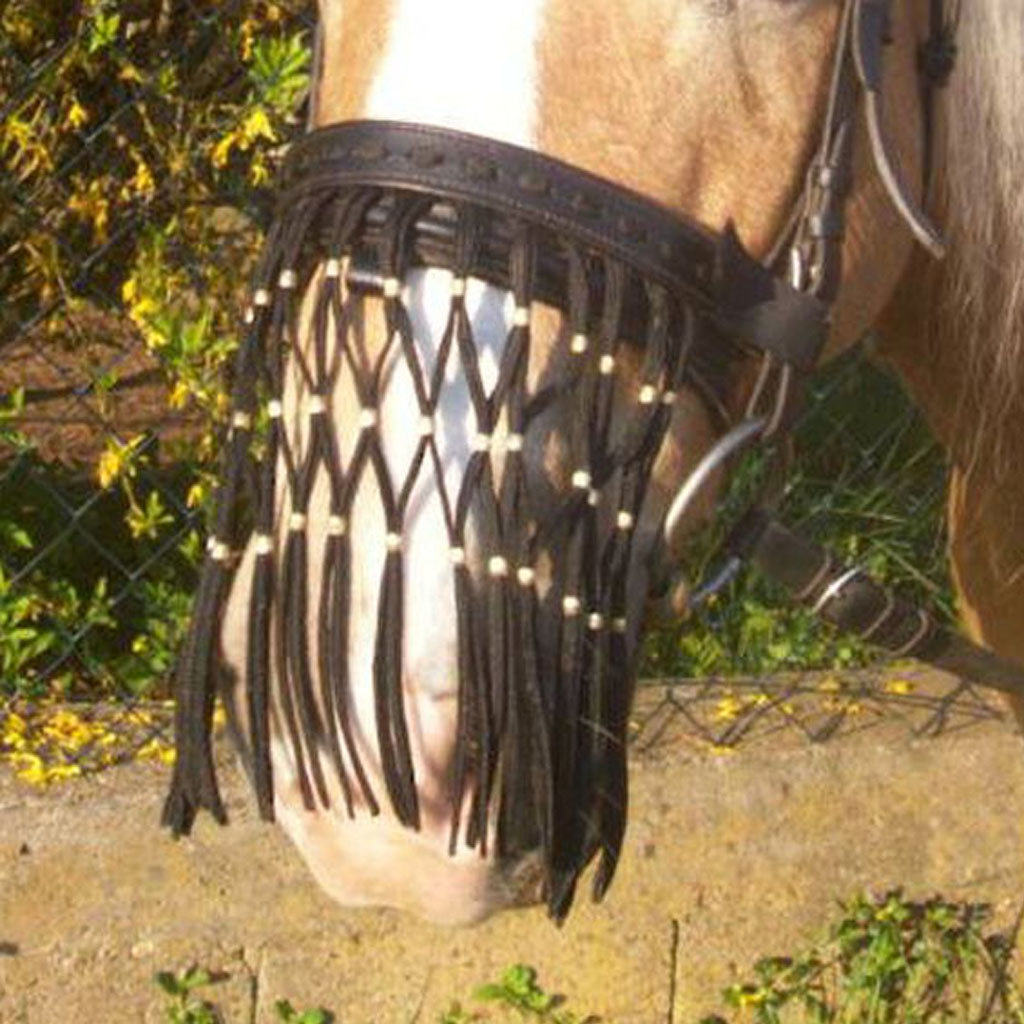 Nüsternfransen Pferd NOSE STRINGS (für Großpony bis Warmblut)